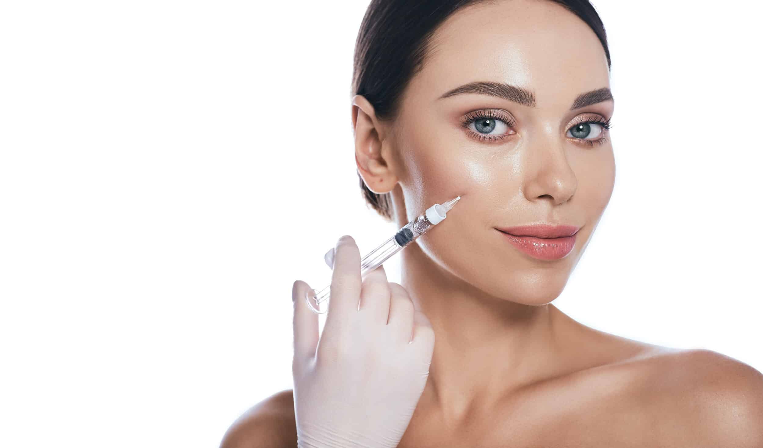 Dermal filler adds volume to 35-year-old woman's face after age-related volume loss
